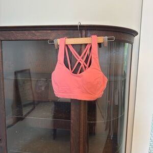 Lululemon Athletica Pink Strappy Sports Bra